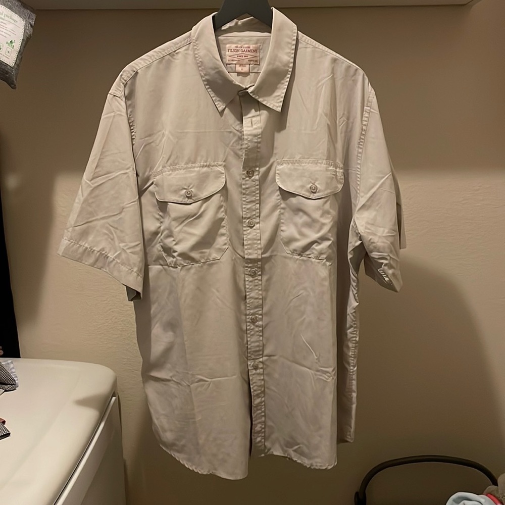 Filson Feather Cloth Shirt, Light Tan, XL